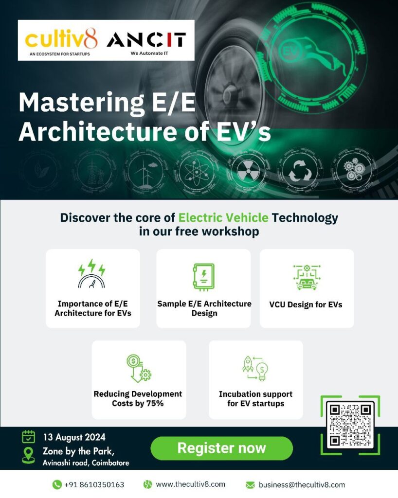 Workshop Mastering EE Electrical Electronic architecture EVs Cultiv8 StartupTN ANCIT